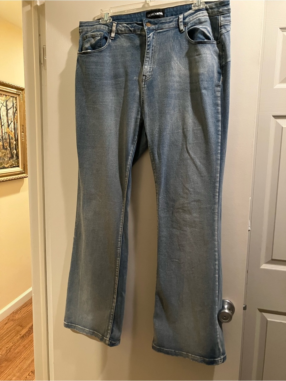 Fashion Nova Light Blue Boot Cut Jeans 18 Tall